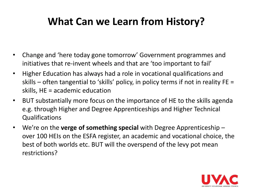 what can we learn from history