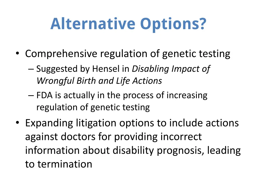 alternative options 2