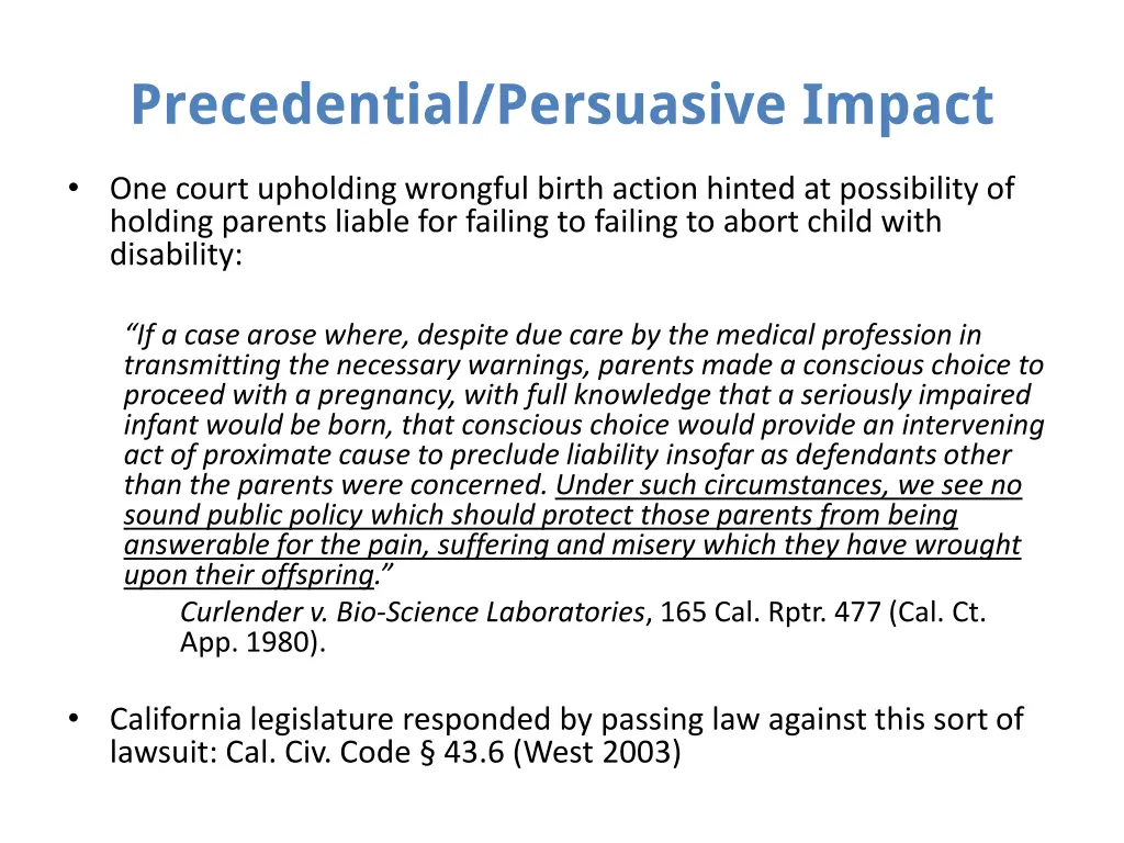 precedential persuasive impact 1
