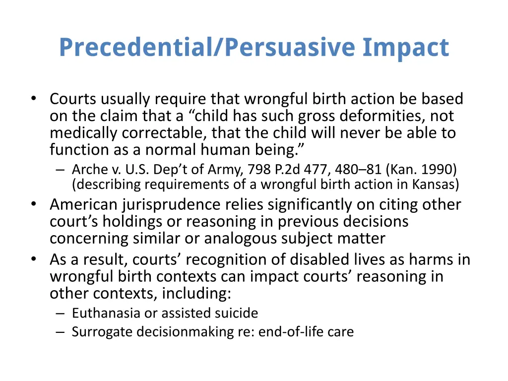 precedential persuasive impact