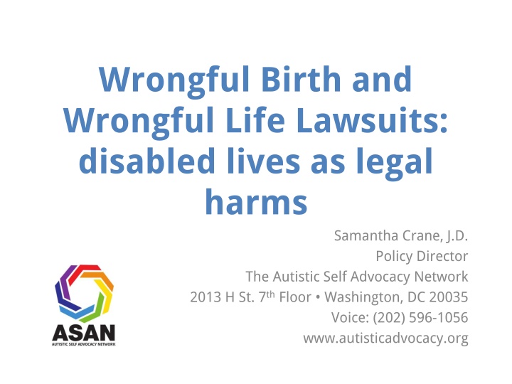 wrongful birth and wrongful life lawsuits