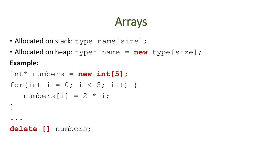 arrays arrays