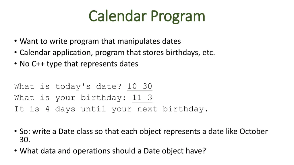 calendar program calendar program