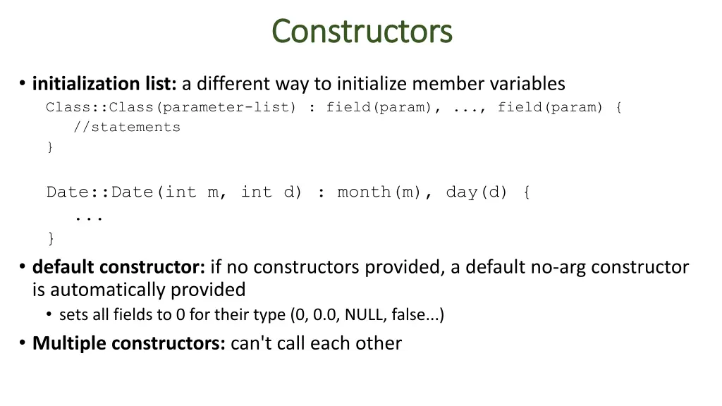 constructors constructors
