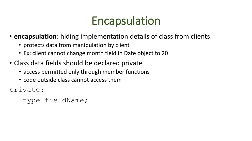 encapsulation encapsulation