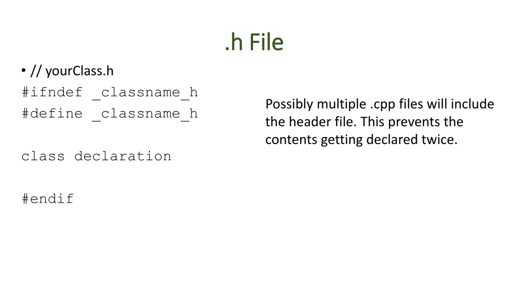h file h file