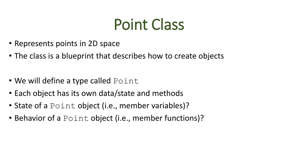 point class point class