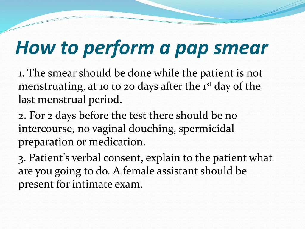 how to perform a pap smear