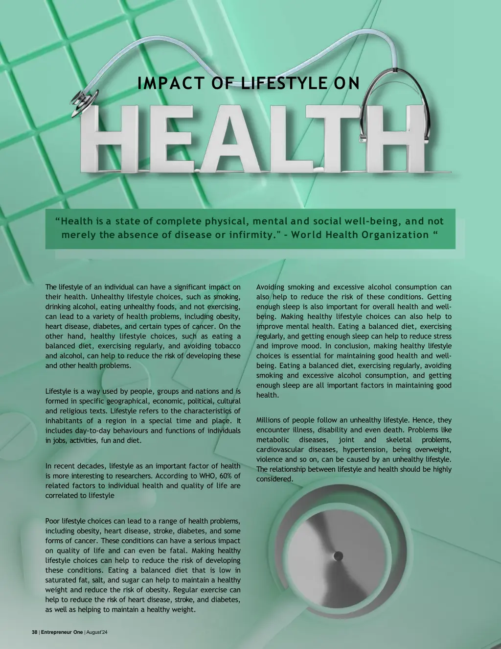 impact of lifestyle on