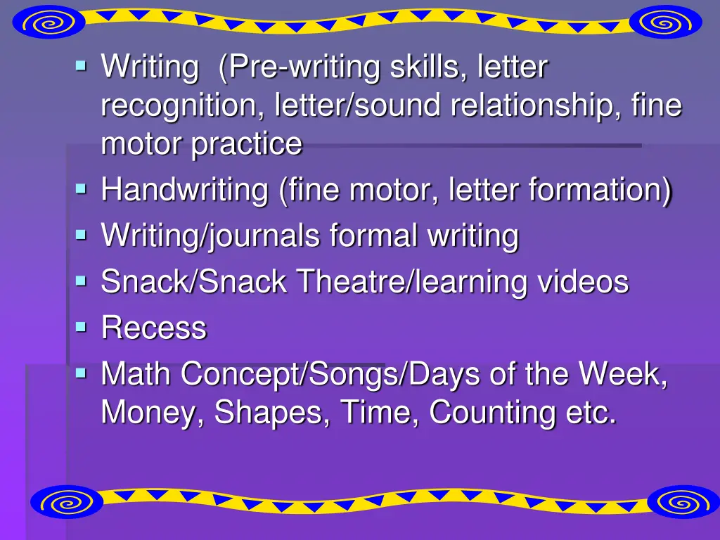 writing pre writing skills letter recognition