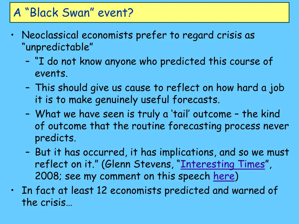 a black swan event