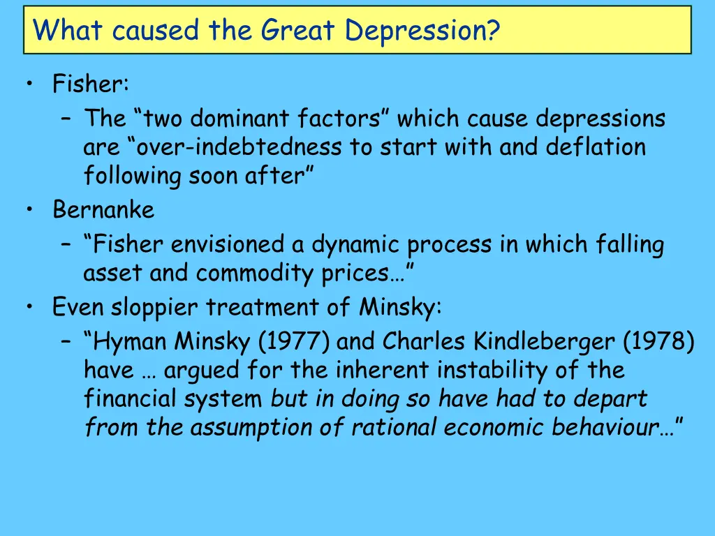 what caused the great depression 3