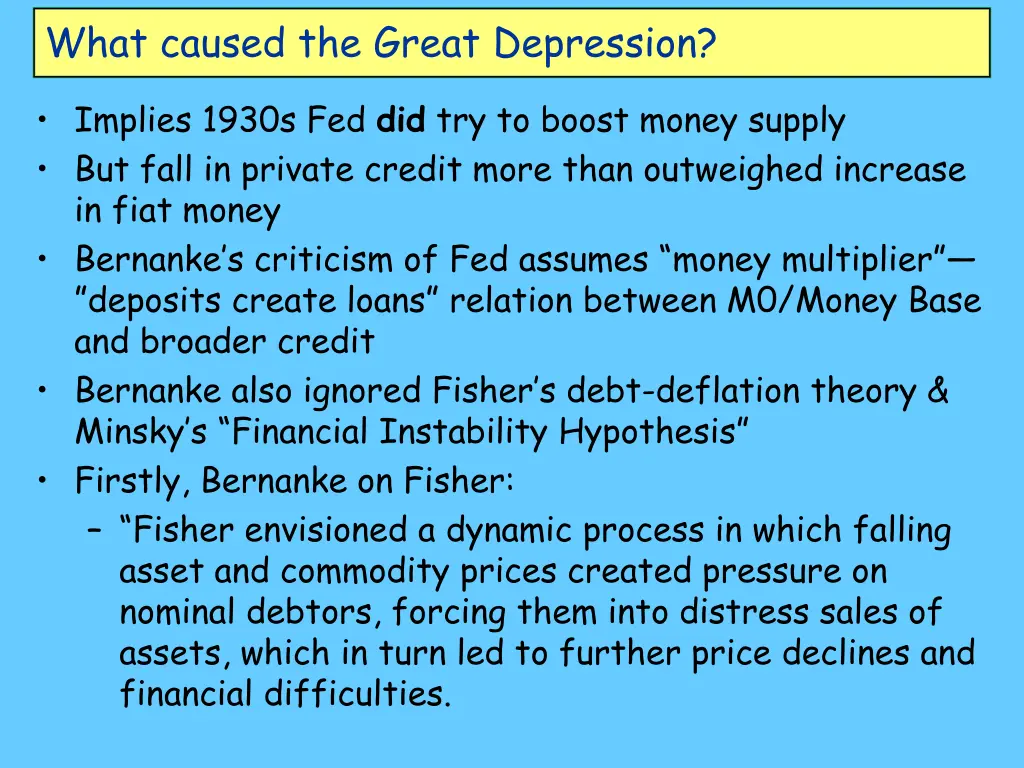what caused the great depression