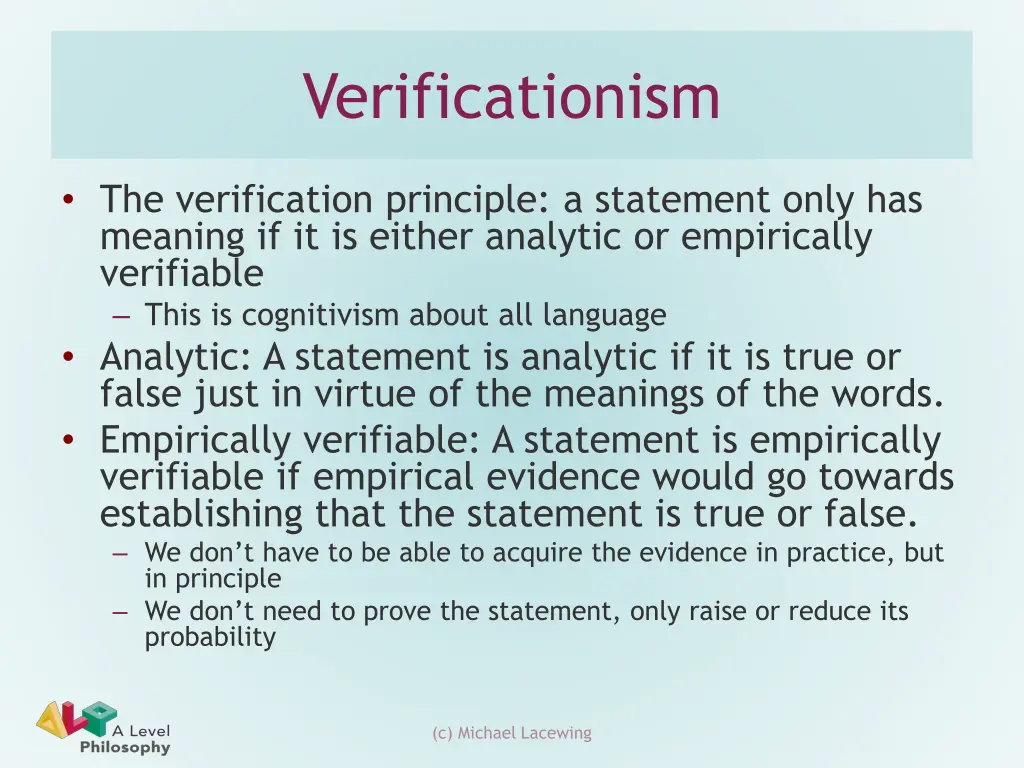verificationism