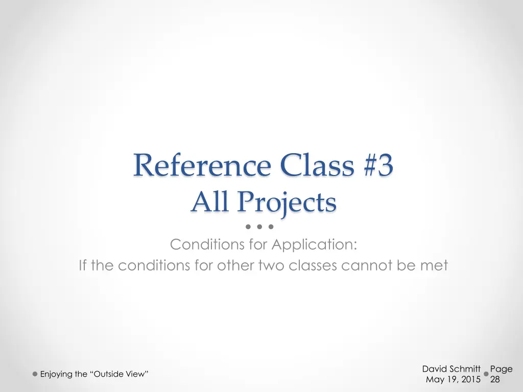 reference class 3 all projects