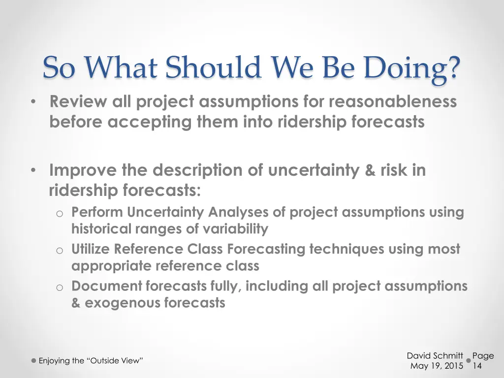 so what should we be doing review all project