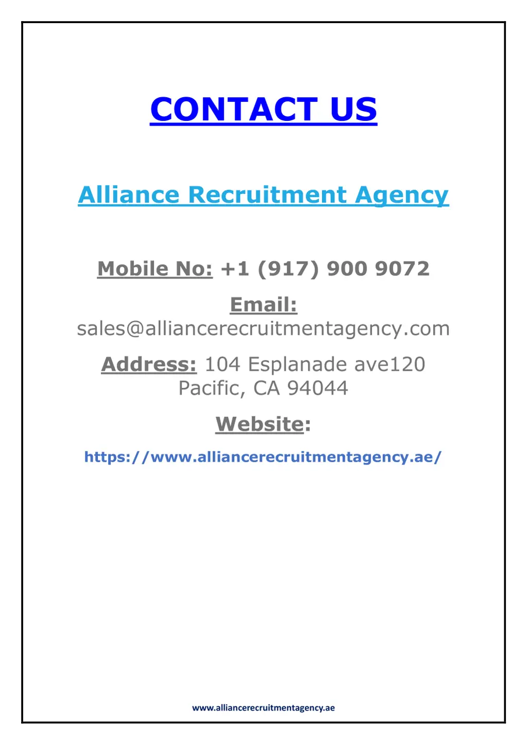 contact us