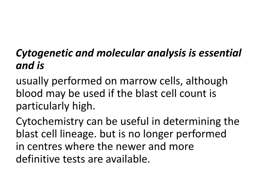 cytogenetic and molecular analysis is essential