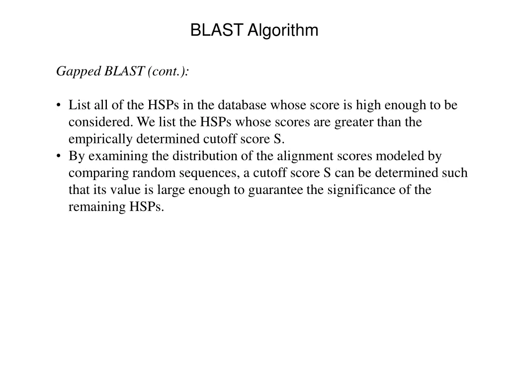 blast algorithm 7