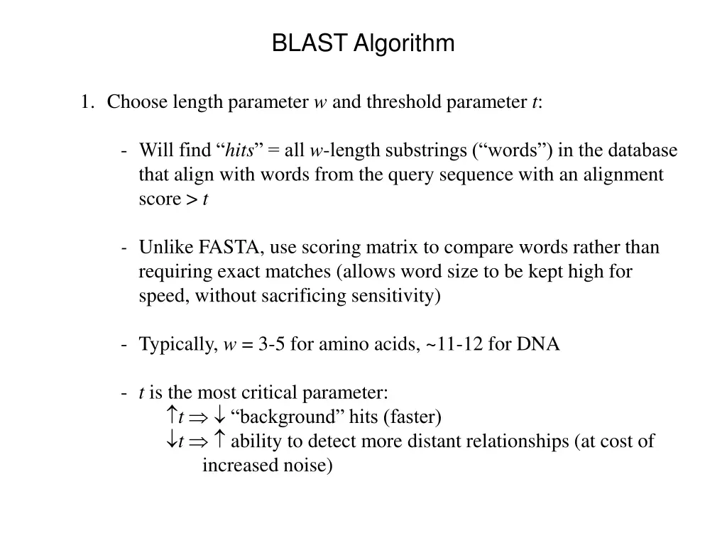 blast algorithm