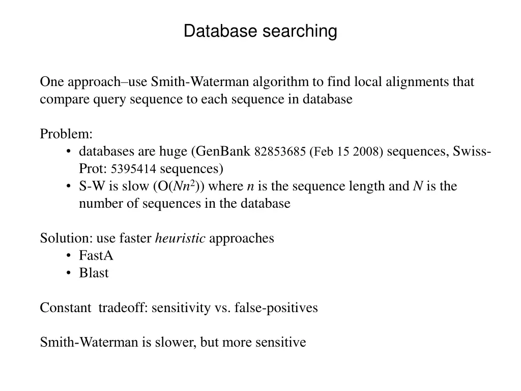 database searching 1