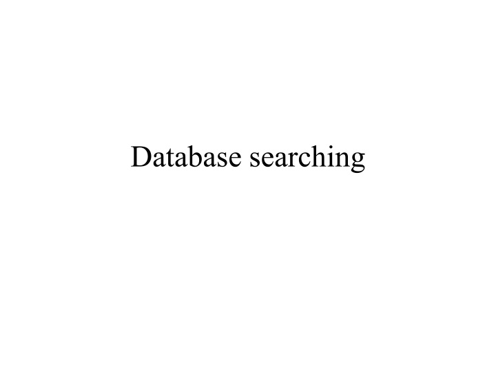 database searching