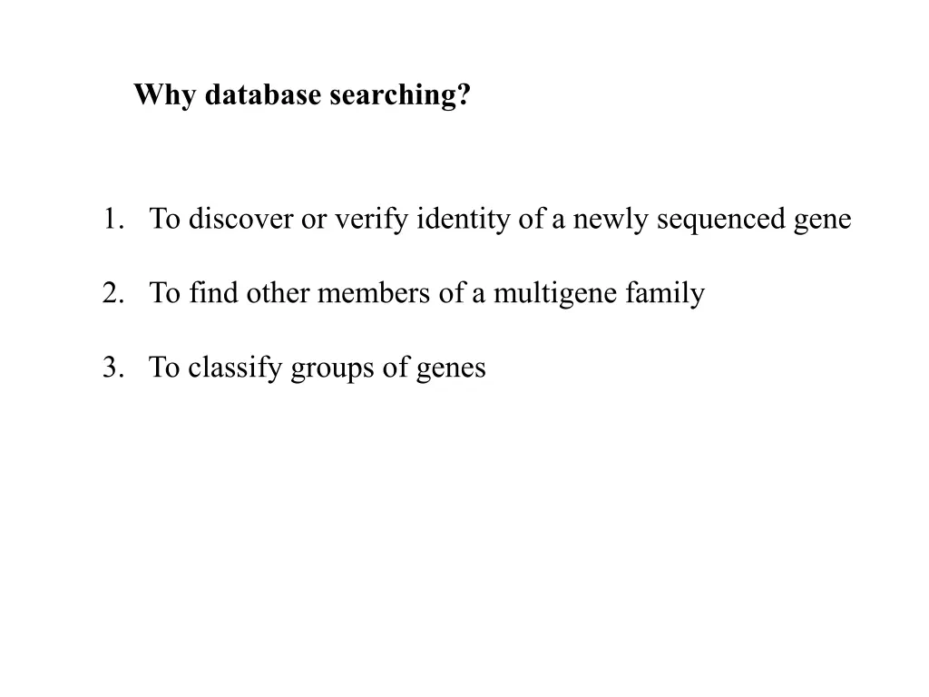 why database searching