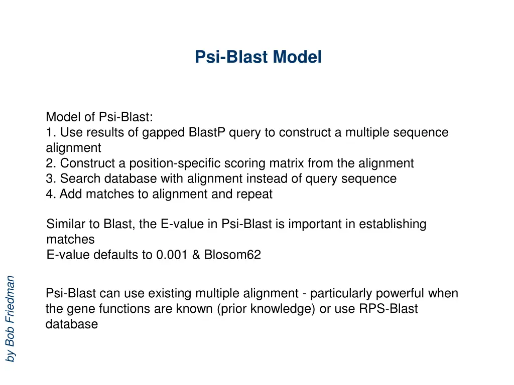 psi blast model