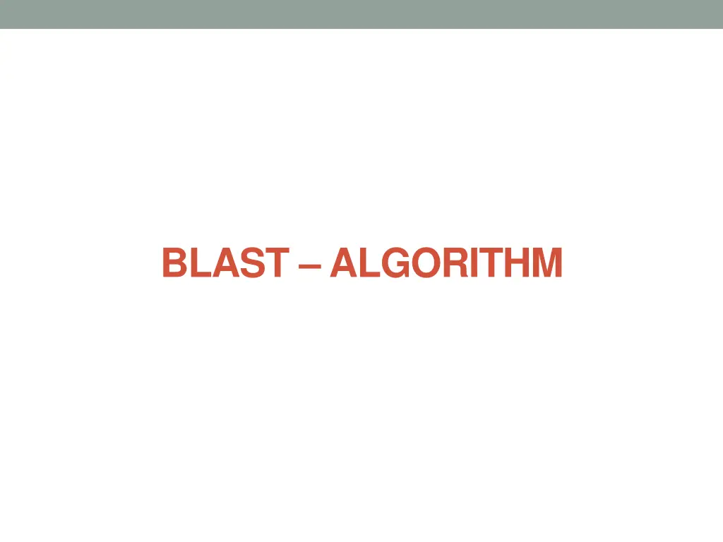 blast algorithm