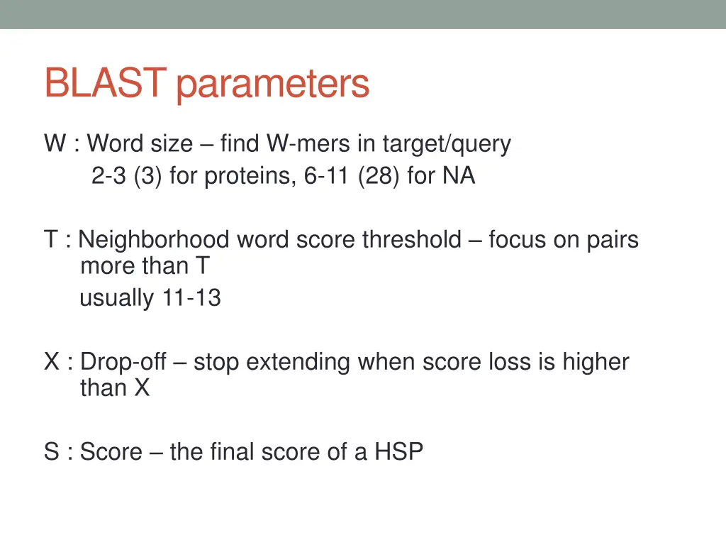 blast parameters