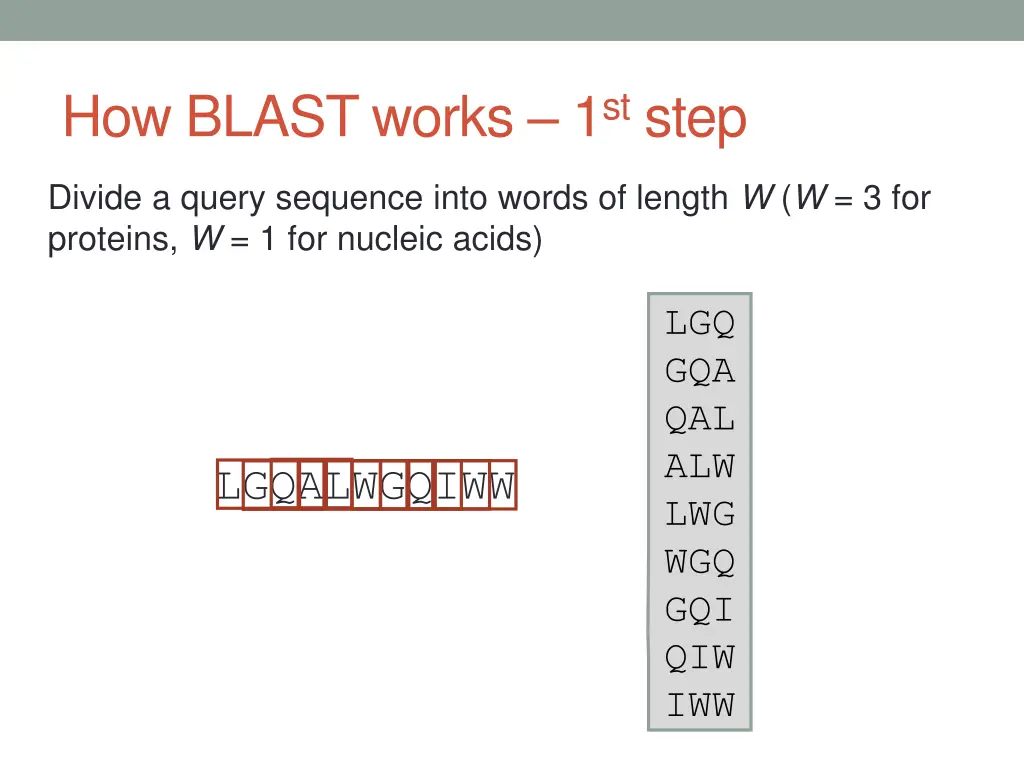 how blast works 1 st step