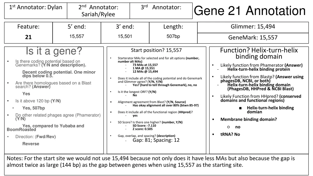 gene 21 annotation