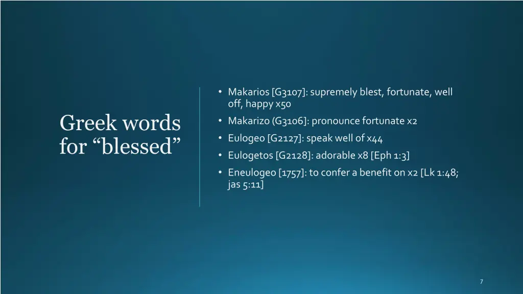 makarios g3107 supremely blest fortunate well