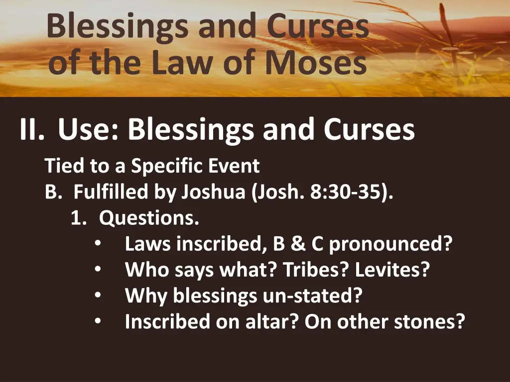 blessings and curses of the law of moses 11
