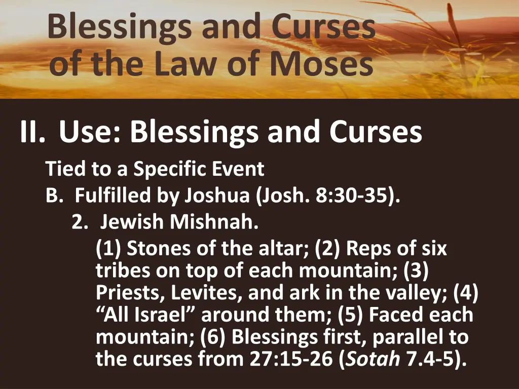 blessings and curses of the law of moses 12