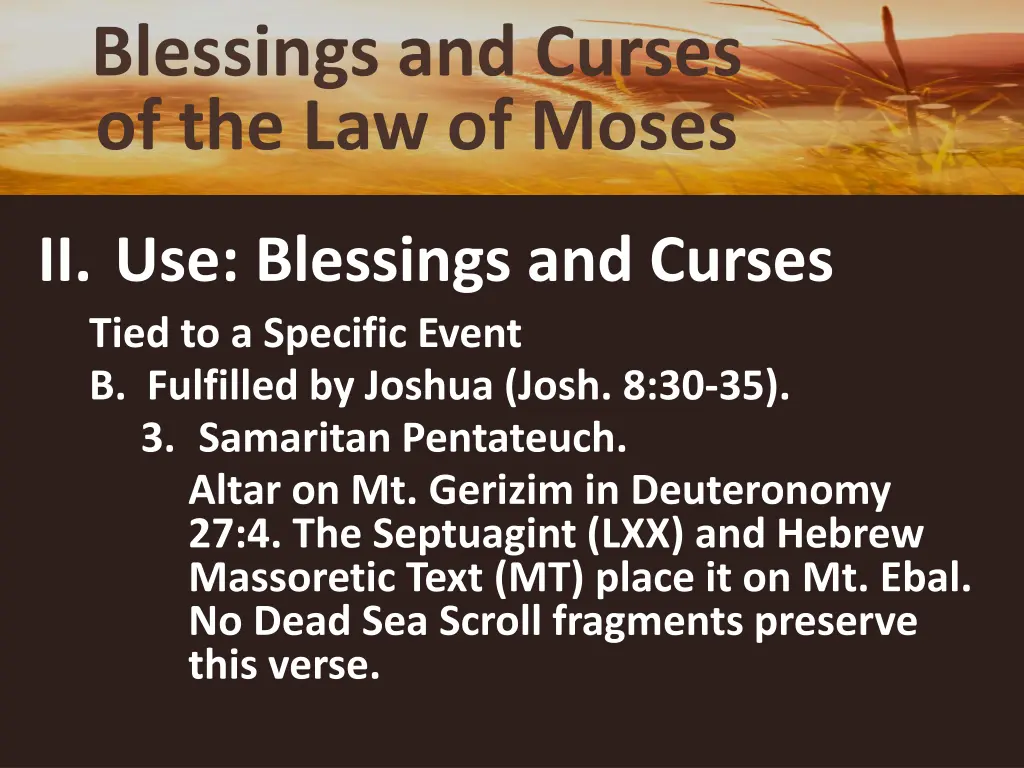 blessings and curses of the law of moses 13