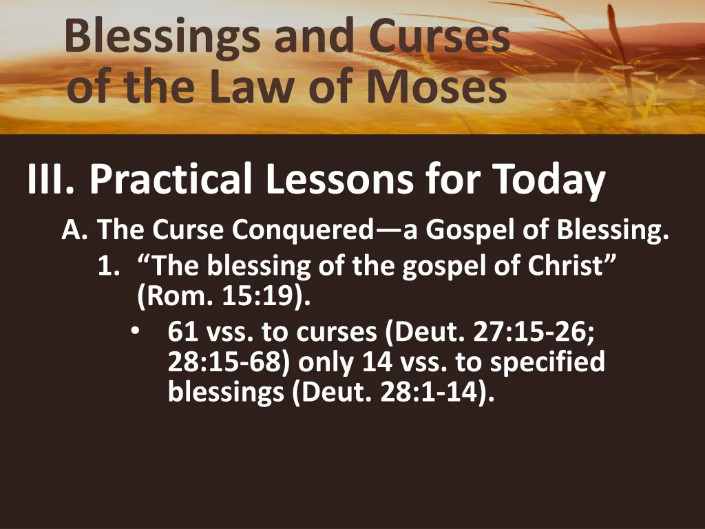 blessings and curses of the law of moses 16