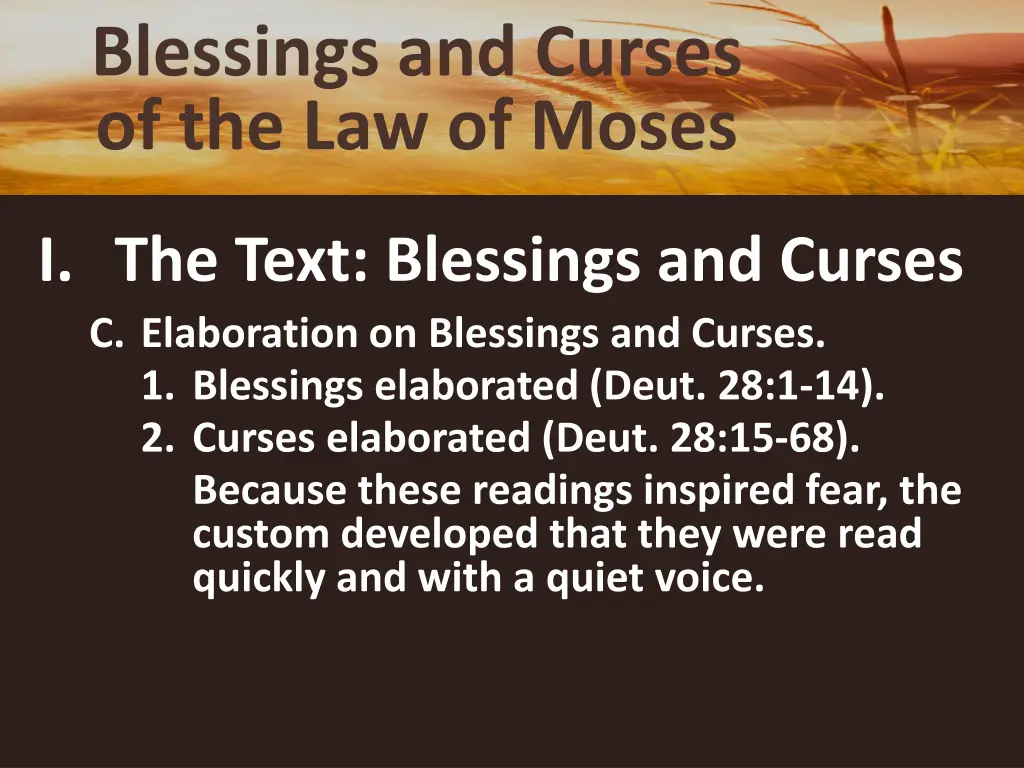 blessings and curses of the law of moses 3