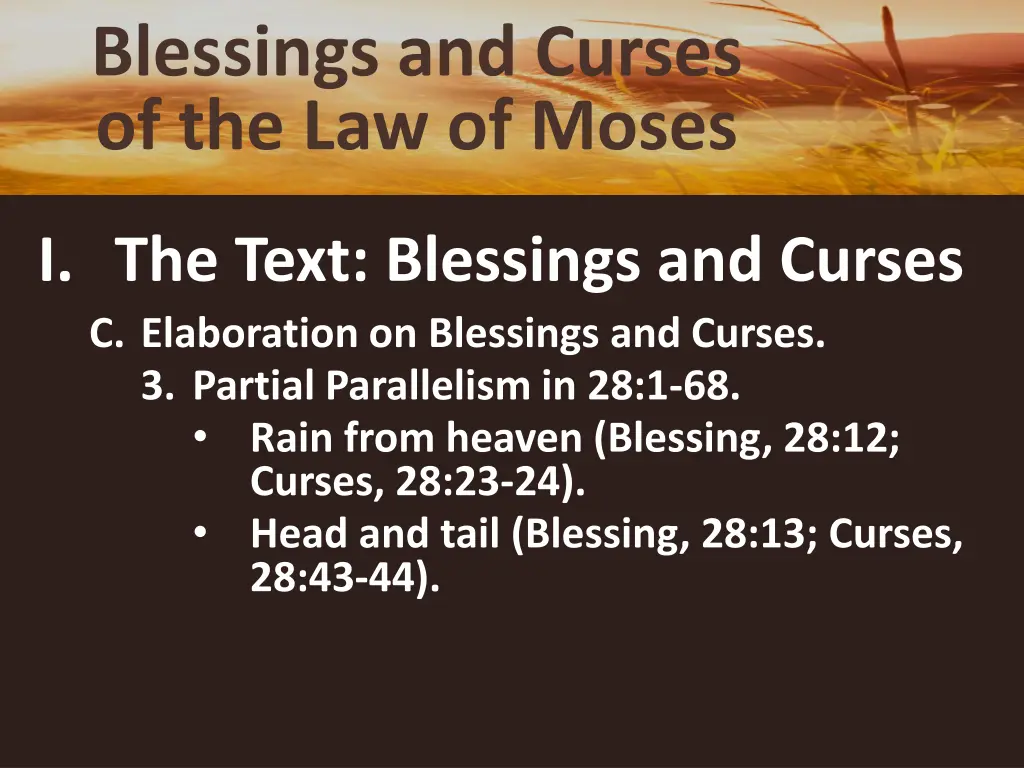 blessings and curses of the law of moses 6