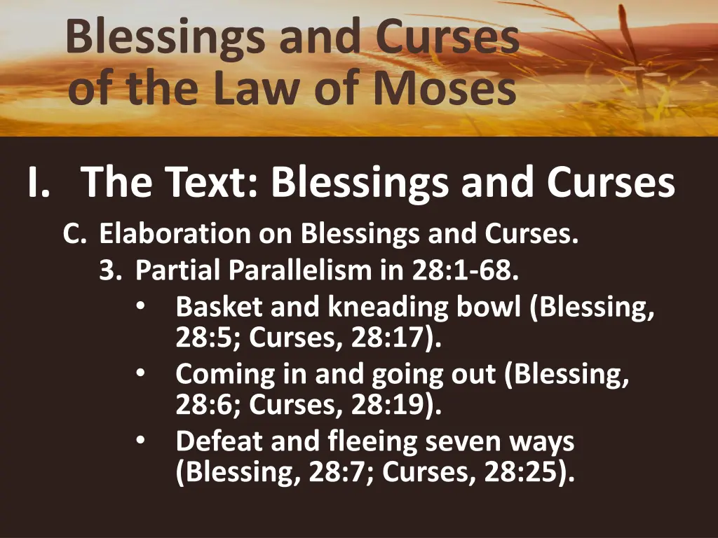 blessings and curses of the law of moses 8