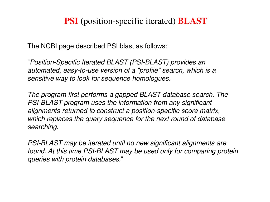 psi position specific iterated blast
