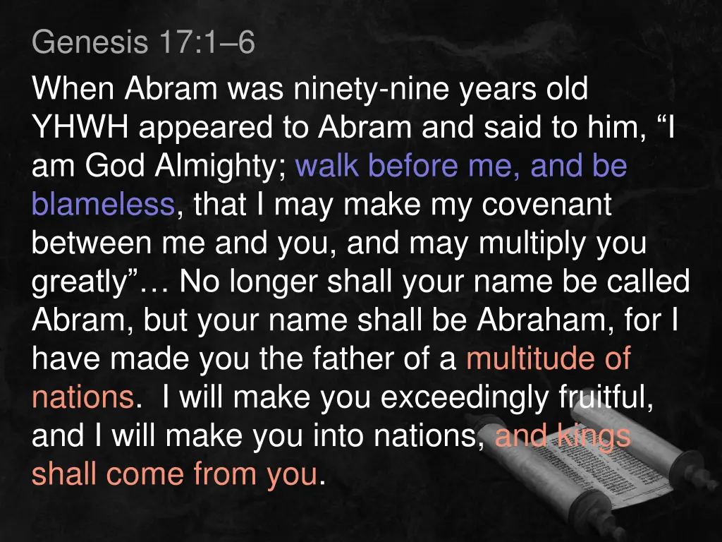 genesis 17 1 6 when abram was ninety nine years