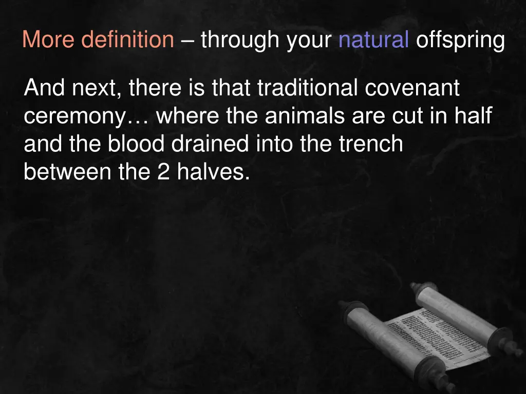 more definition through your natural offspring