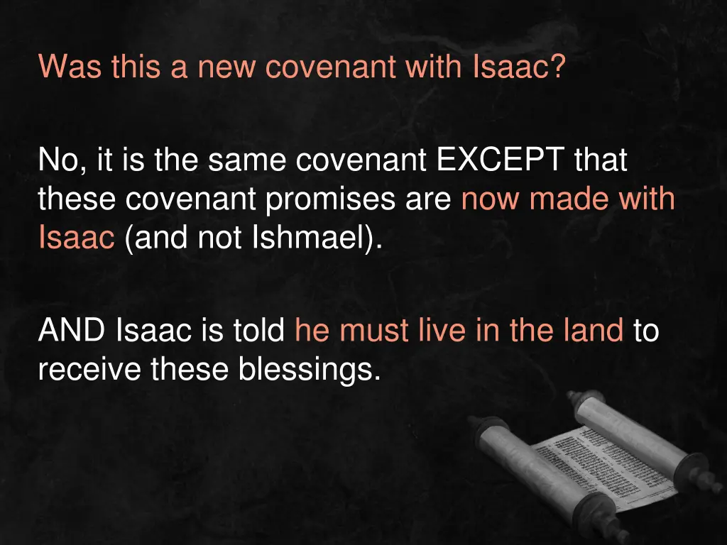 was this a new covenant with isaac