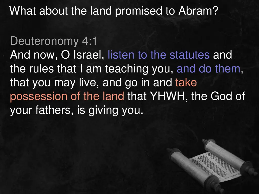 what about the land promised to abram