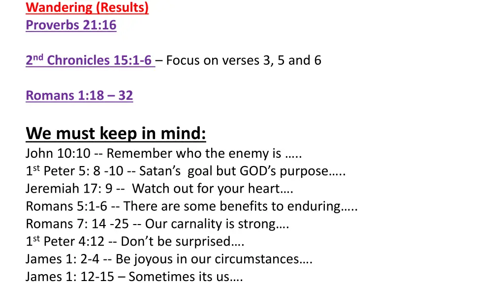 wandering results proverbs 21 16