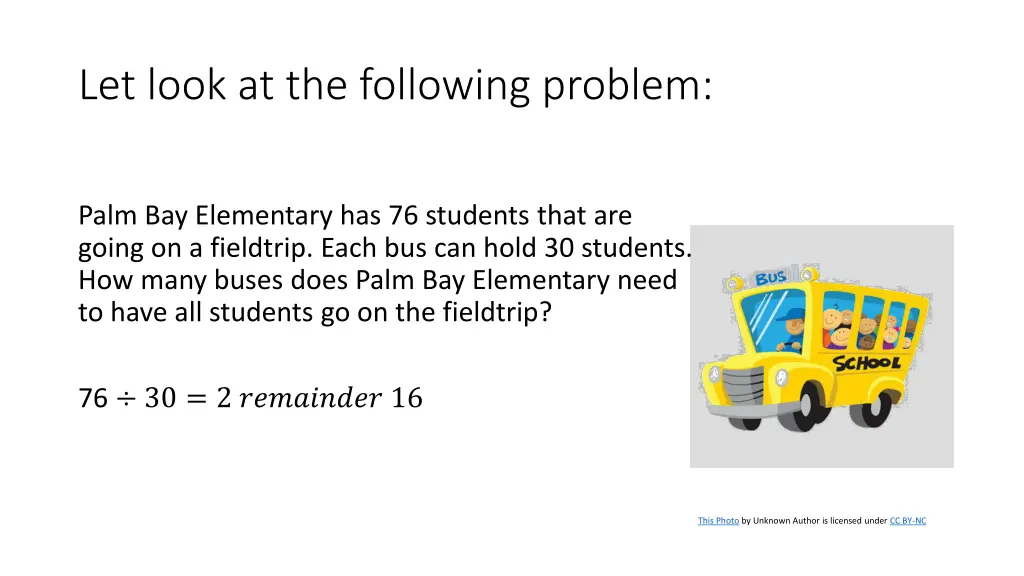 let look at the following problem