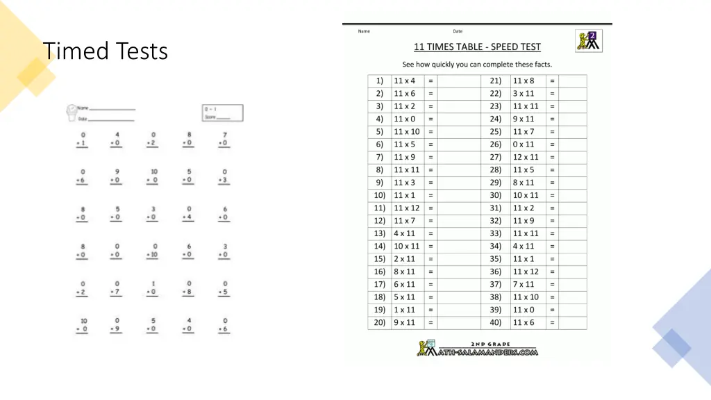 timed tests