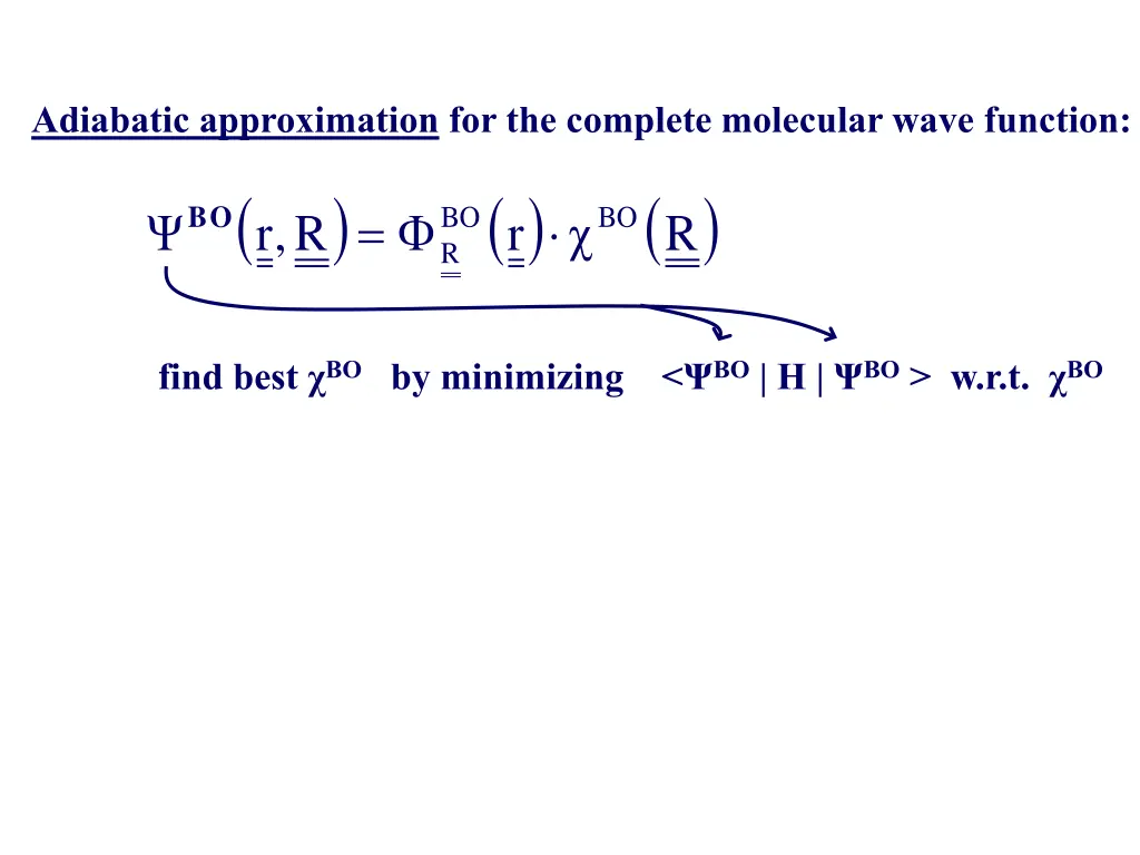 adiabatic approximation for the complete