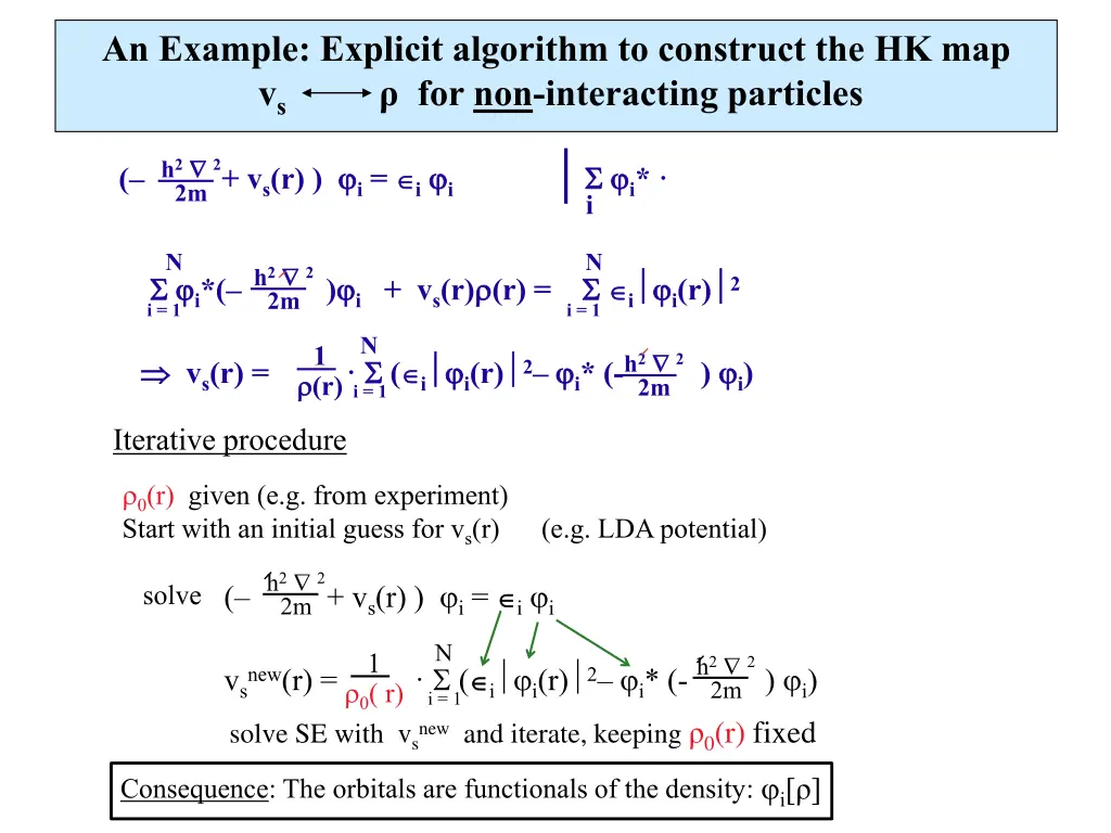 an example explicit algorithm to construct